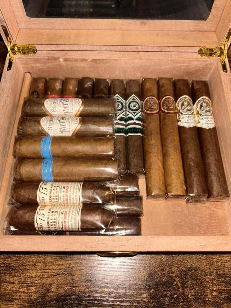 My current collection of cigars from a variety of brands, this will be my first batch for cigar reviews in my blog